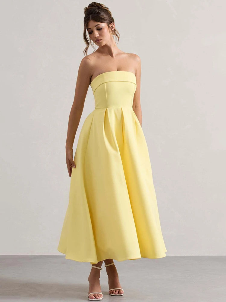 Meghan - Strapless A-line dress