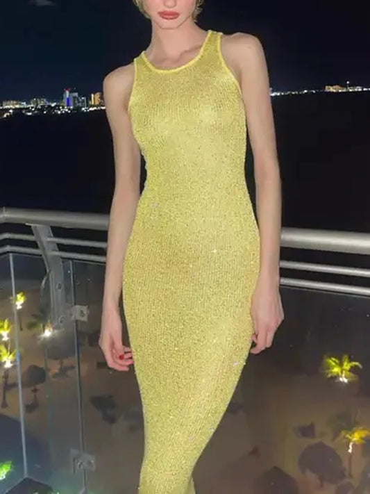 Aurora - Fine knitted sparkling dress