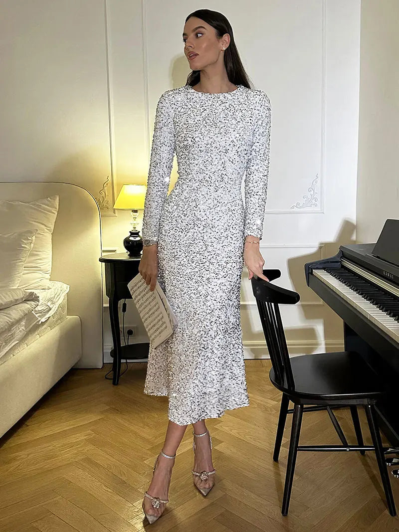 Fia - Sequin midi dress