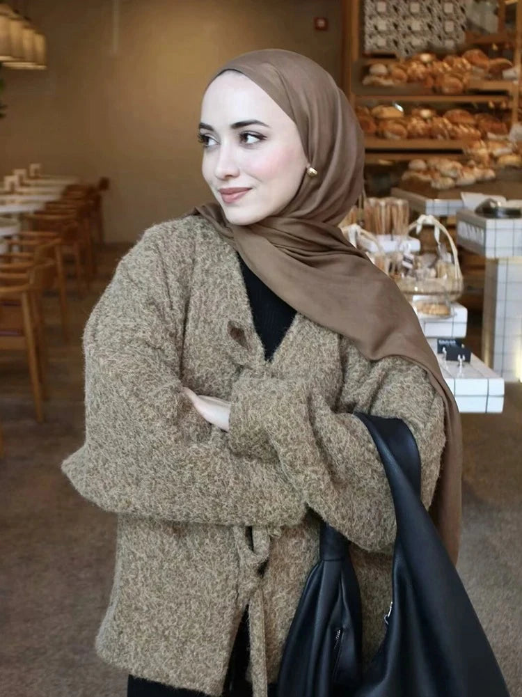 Anouk - Oversized lace up cardigan