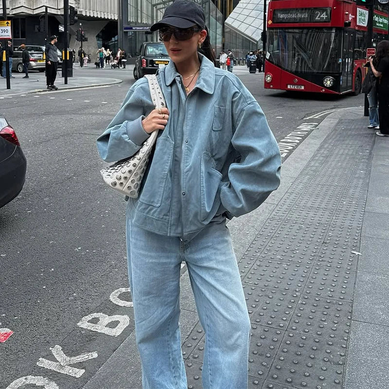 Grace - Oversized zipper jacket