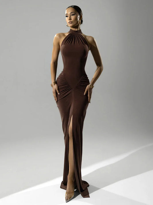 Riley - Figure hugging halterneck dress