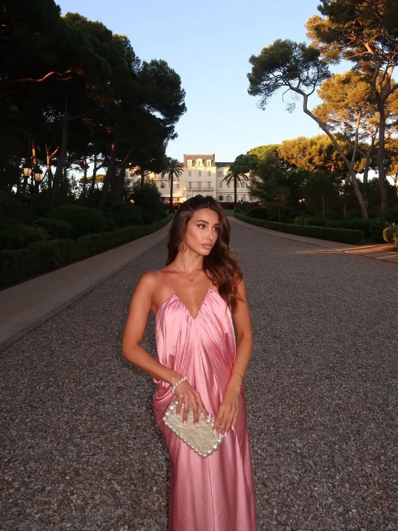 Riley - Draped open back dress