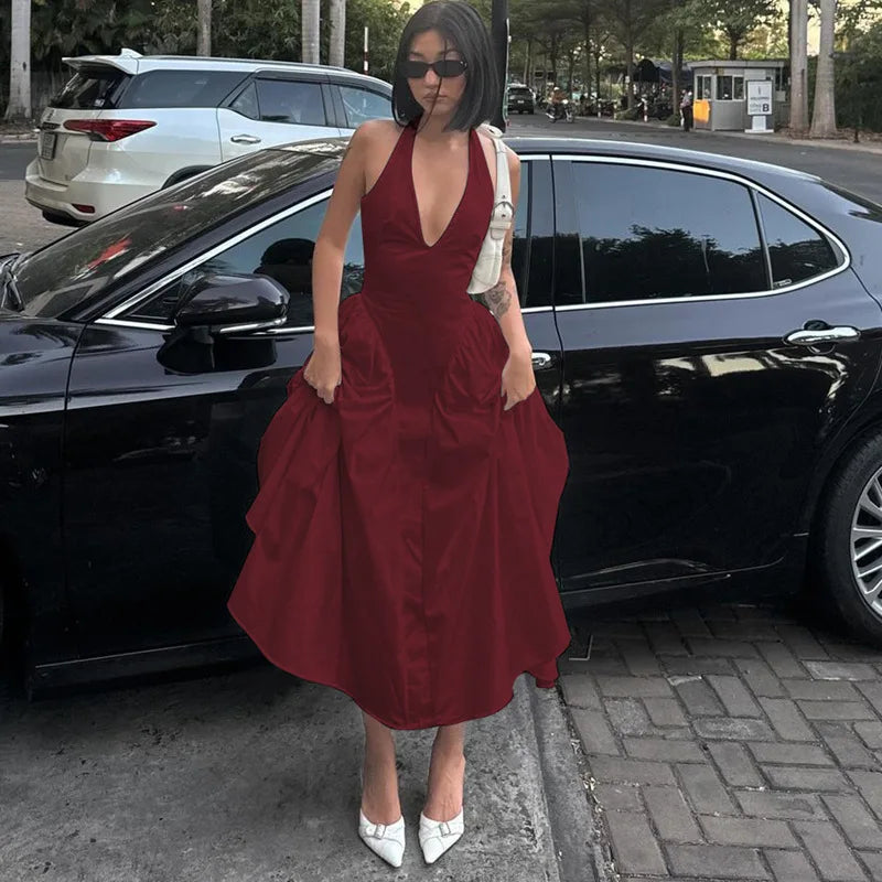 Athena - V-neck dress