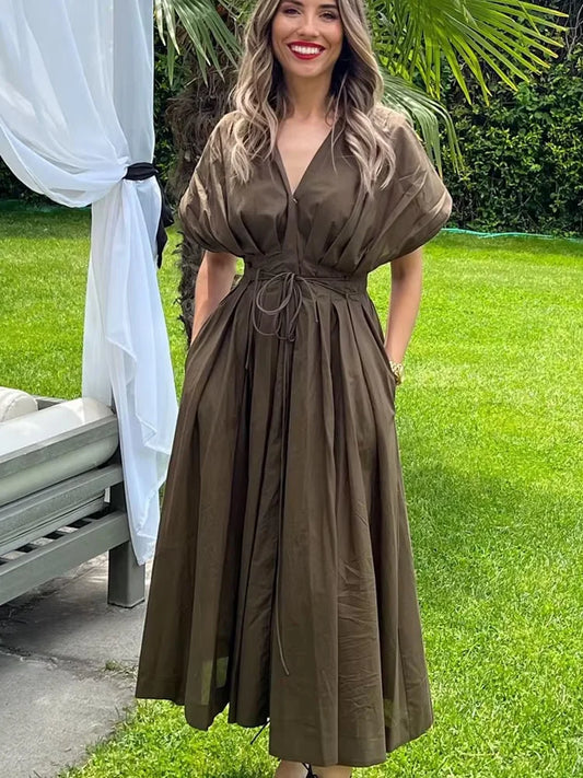 Iskia - V-neck dress