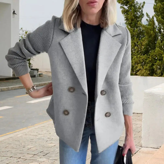 Tilda - Casual blazer jacket with knit sleeves