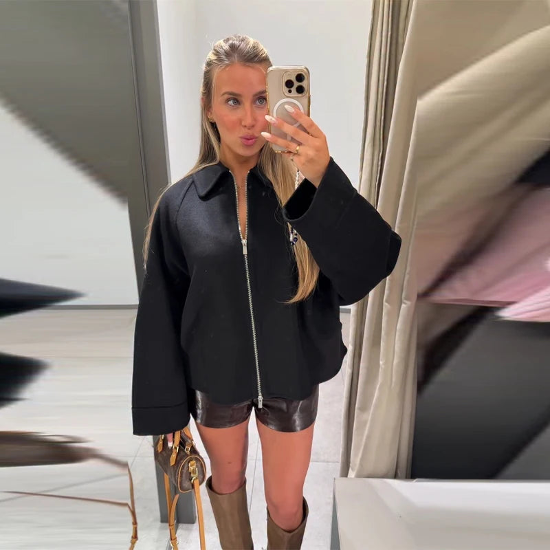 Romana - Boxy zipper jacket