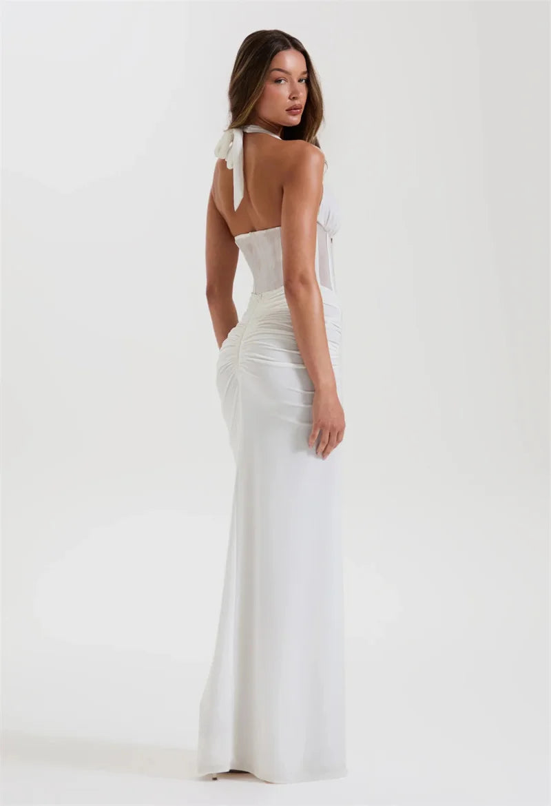 Chloe - Halterneck corseted dress