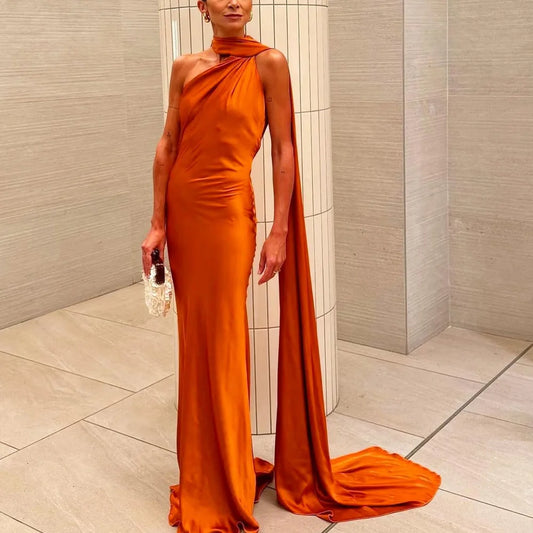 Honey - Backless satin silk dress
