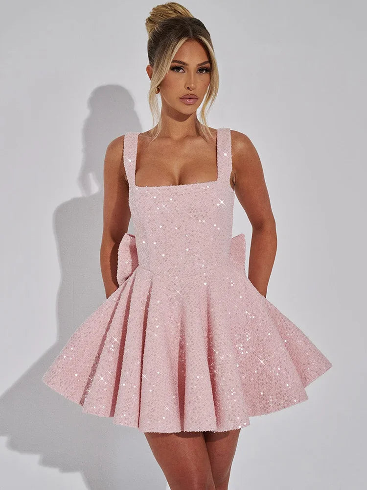 Tatum - Sequined dress with bow