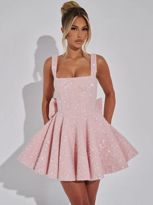 Tatum - Sequined dress with bow