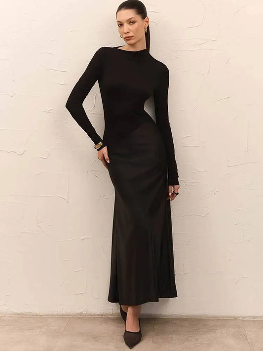 Nalani - Satin silk a-line dress