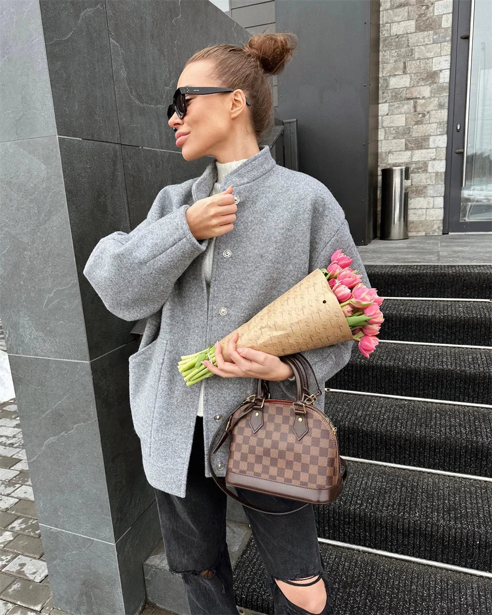 Anouk - Oversized bomber style jacket