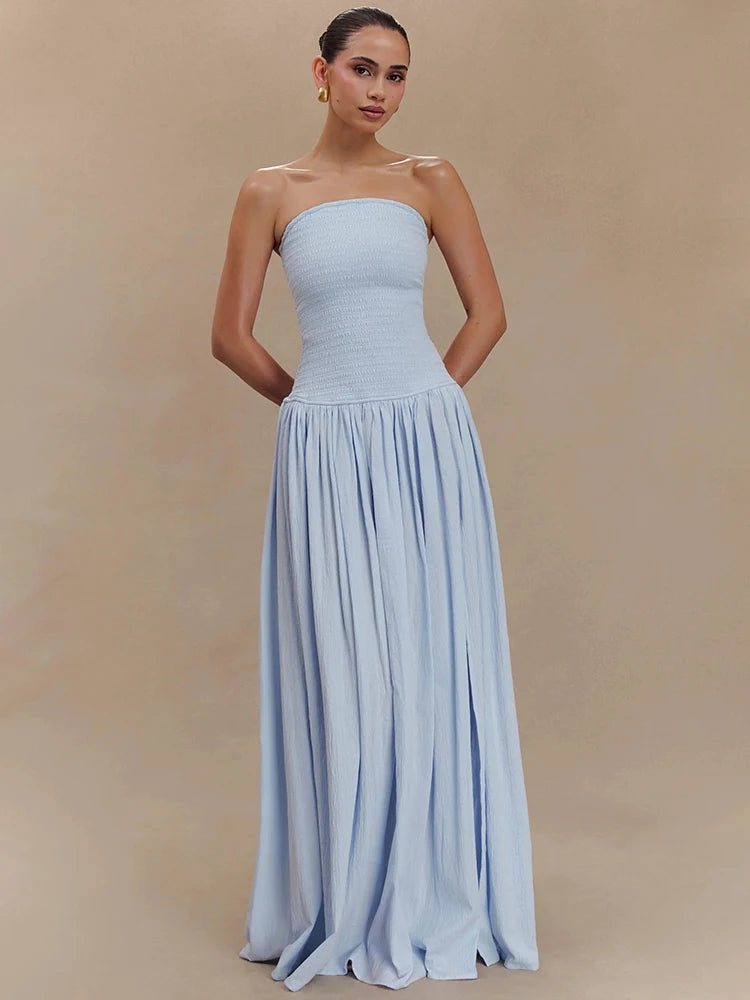 Irena - Strapless dress with slit