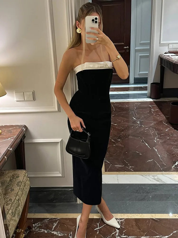 Senna - Strapless dress with bow