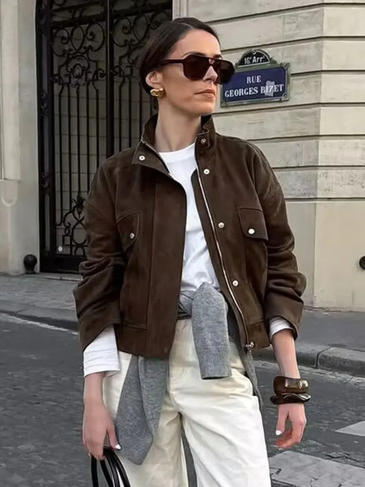 Dora - Faux suede jacket