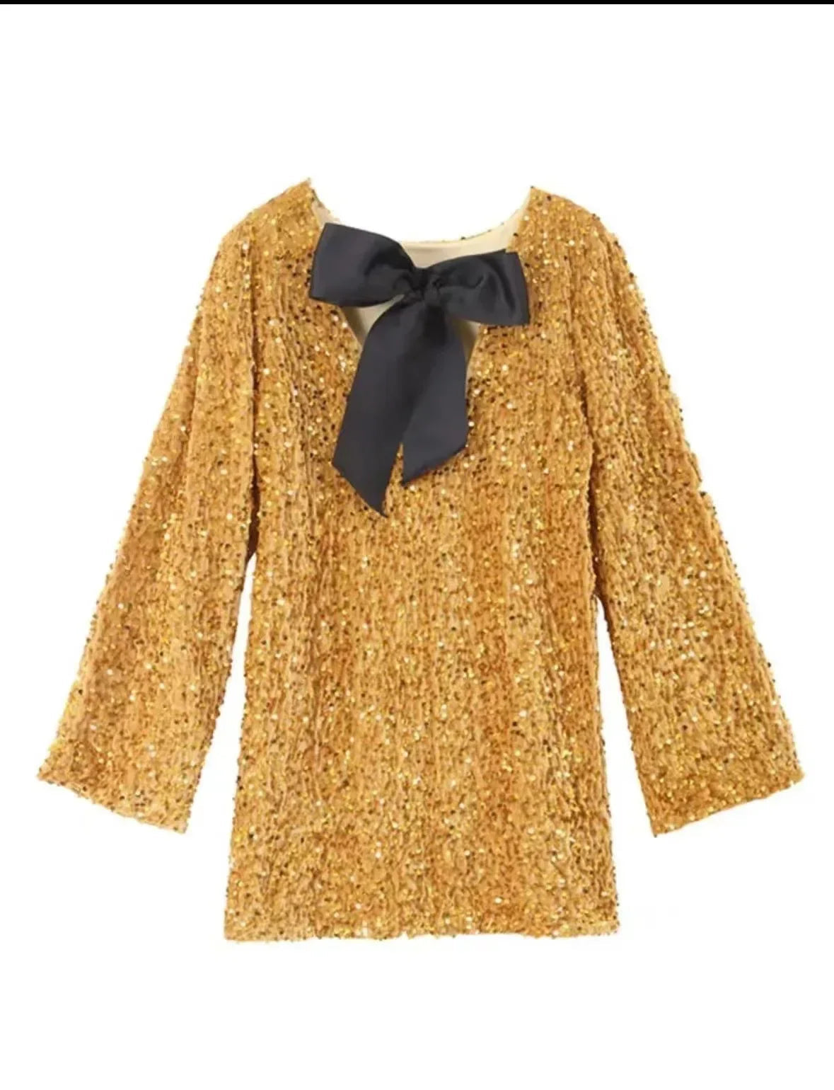 Siona - Sequin dress with bow