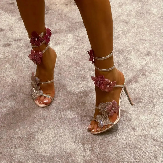 Odette - Sparkling strappy heels