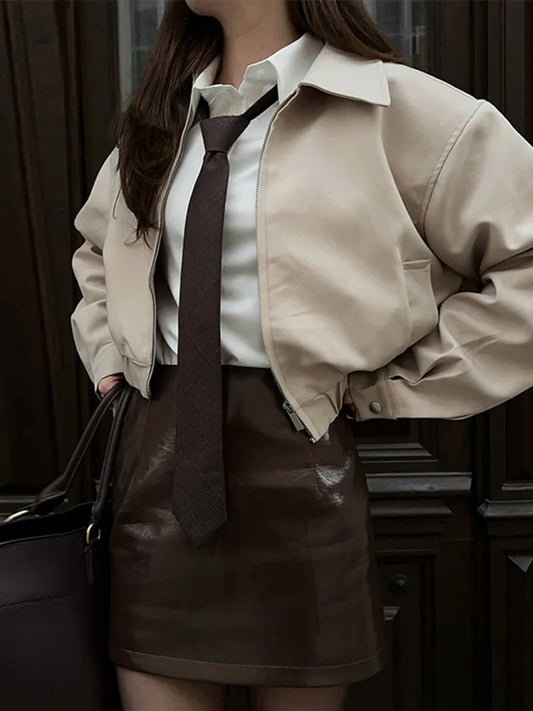 Madison - Bubble skirt and zipper jacket