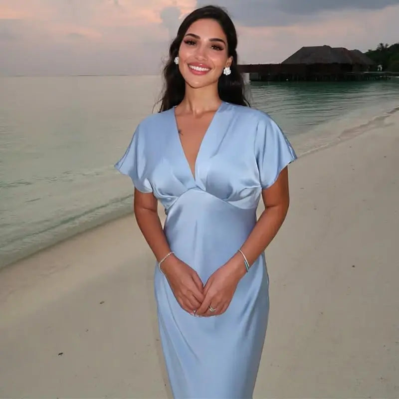 Lisa - Satin silk dress
