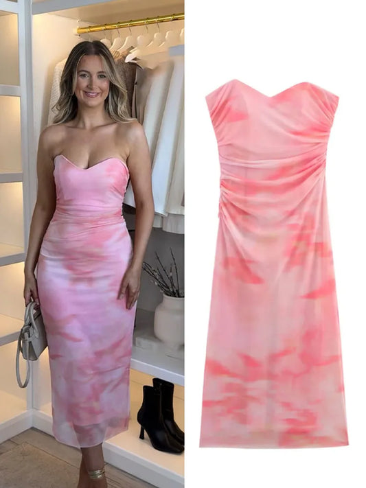 Luxor - Strapless midi dress
