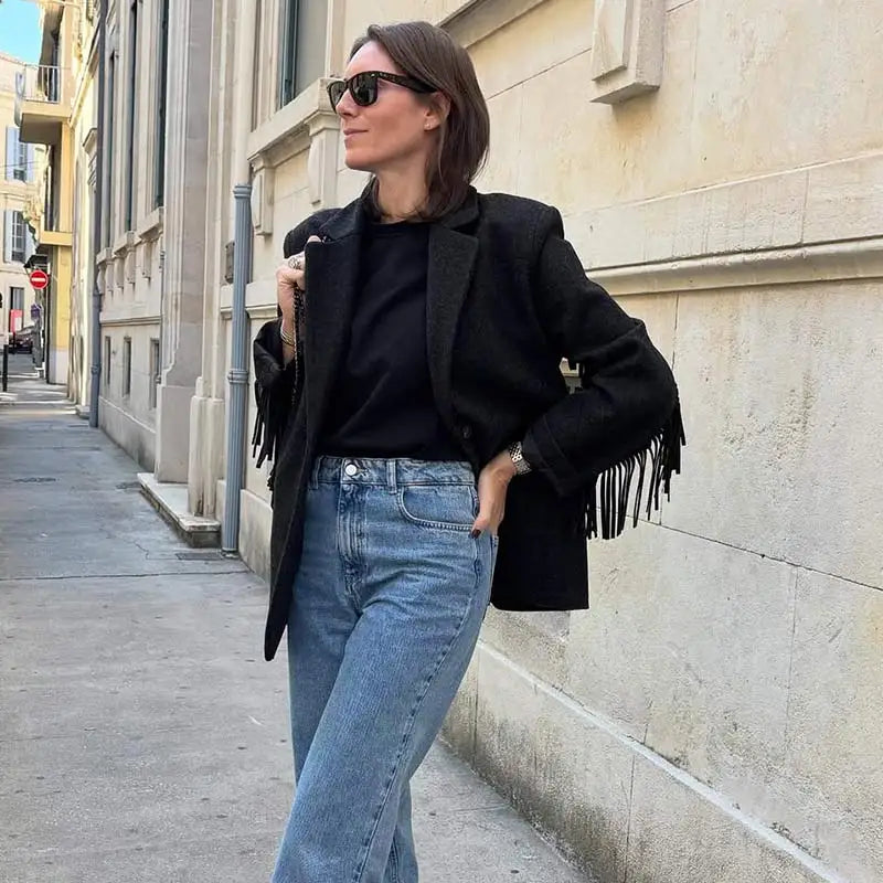 Jordyn - Tassled blazer jacket