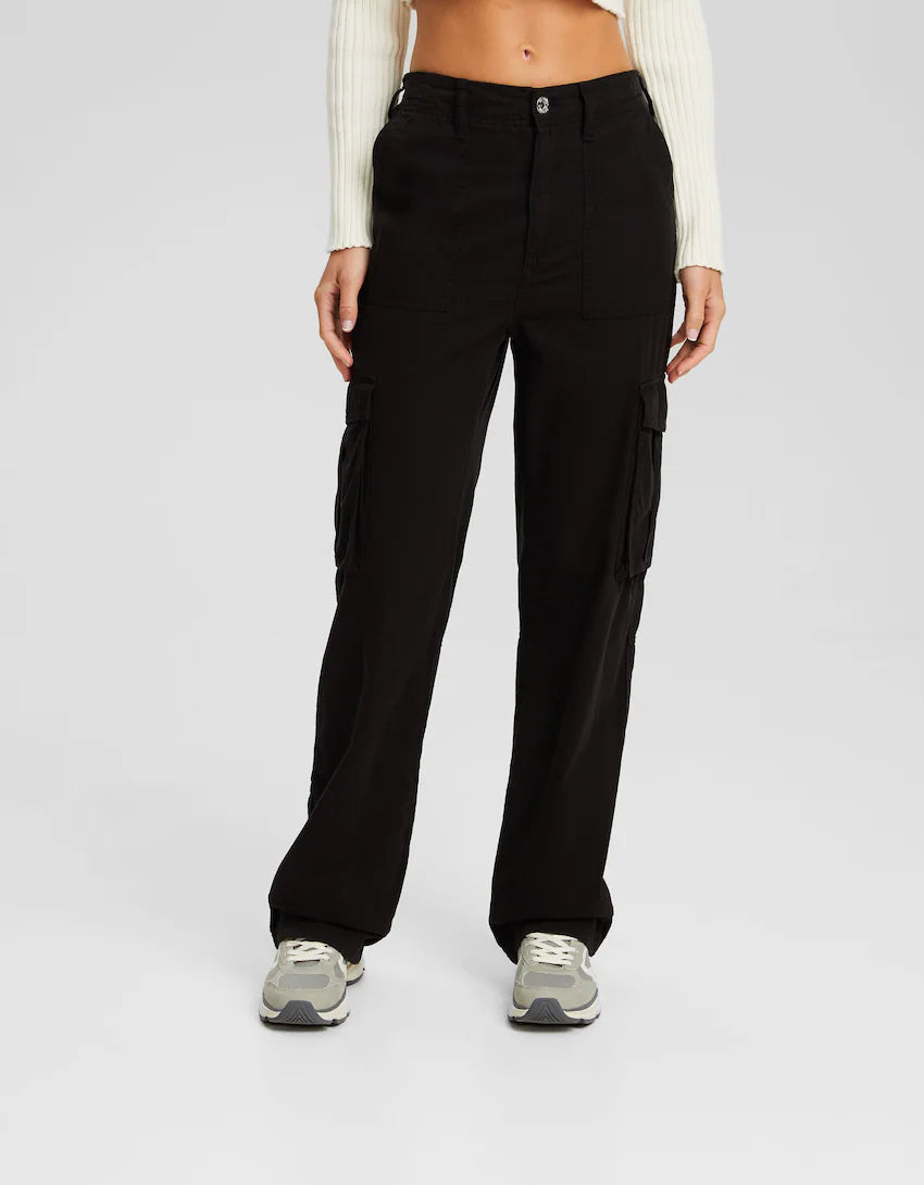 Adjustable Straight Fit Cargo Pants – sundayaffairs Adjustable Straight Fit Cargo Pants – sundayaffairs