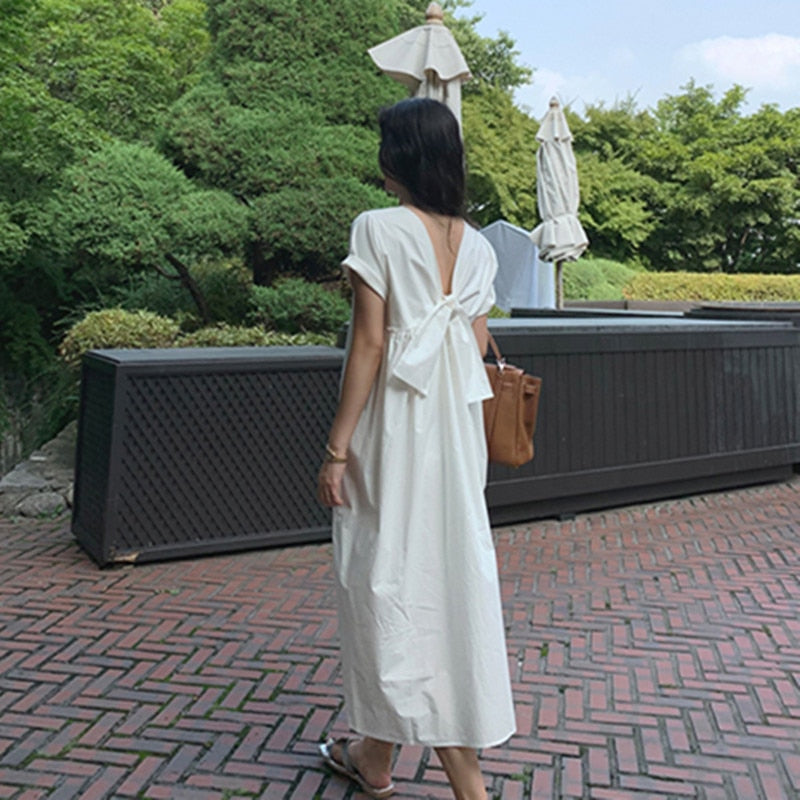 Juna - Casual dress with back detail