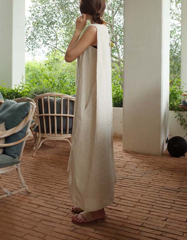 Sammie - Long elegant linen cotton dress