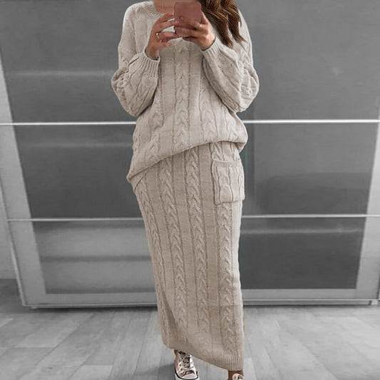 Diana Cable Knit Two Piece Set