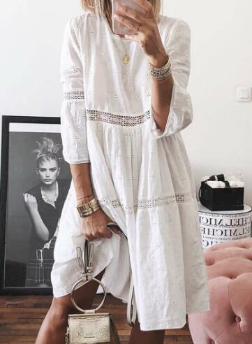 Claire - Embroidered cotton dress