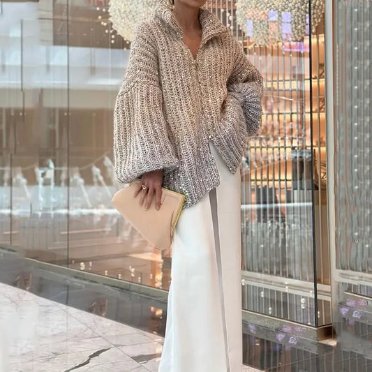 Esmaranza - Knitted cardigan with sequins