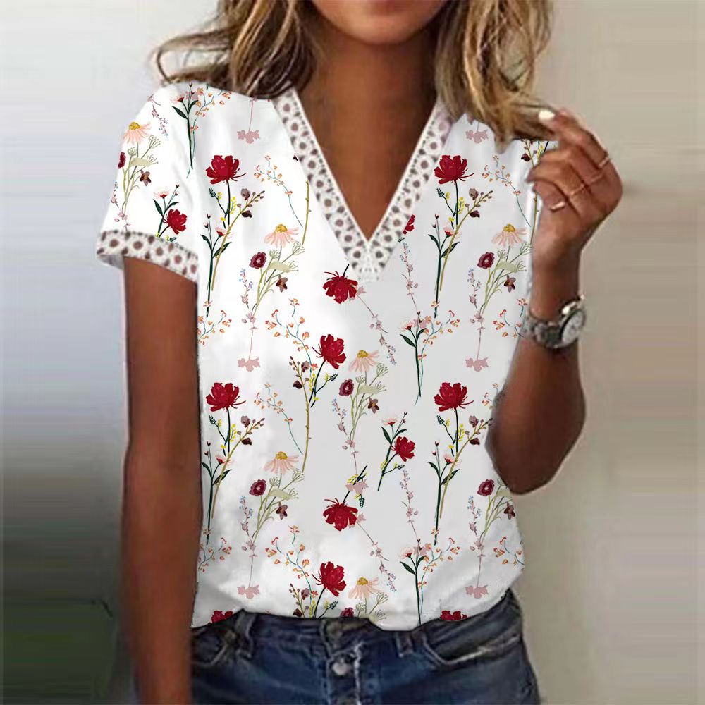 Sonya - Elegant Summer Shirt with V-neck