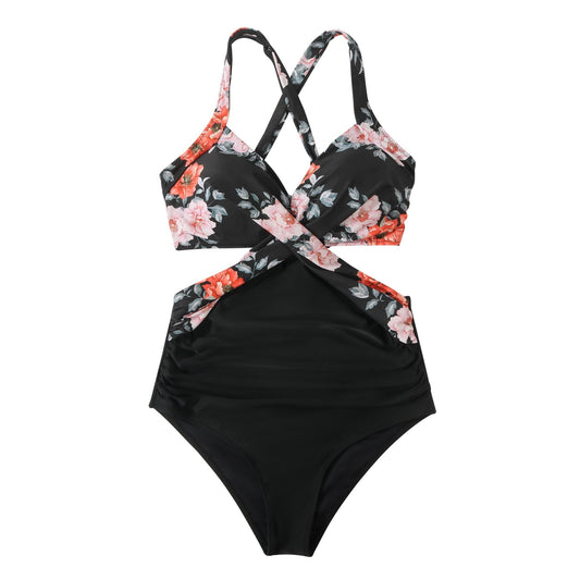 Helin - Cross band Flattering Swimsuit
