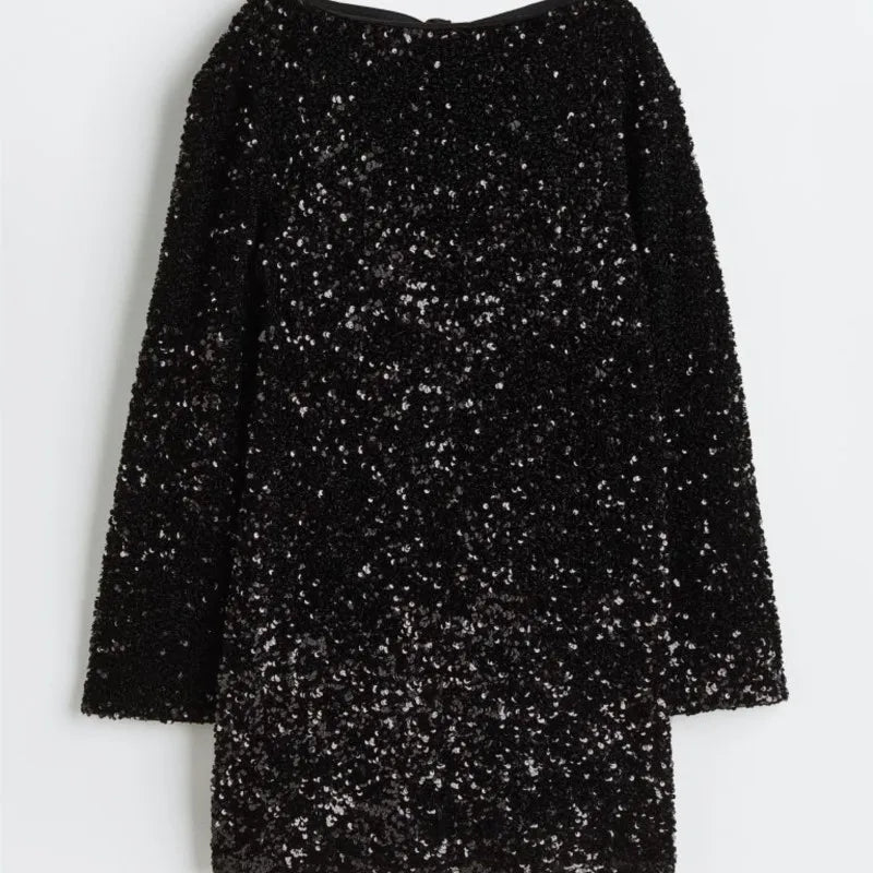Siona - Sequin dress with bow