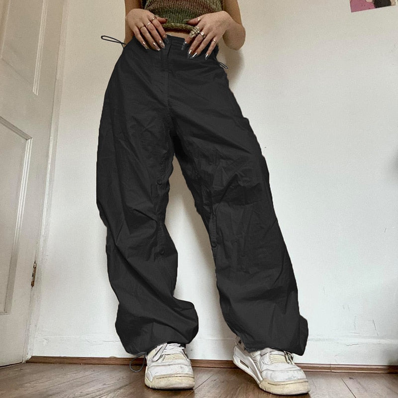 Parachute Trousers with Cord Locks
