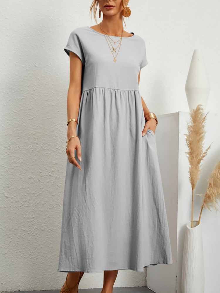 Vanessa - Timeless Cotton Linen Dress