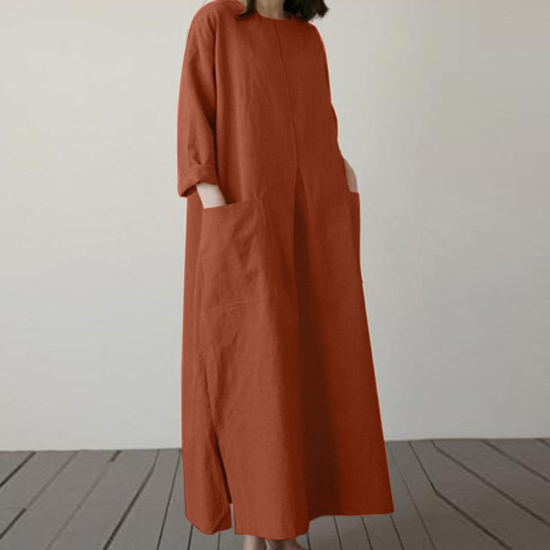 Izara - Cotton dress with pockets