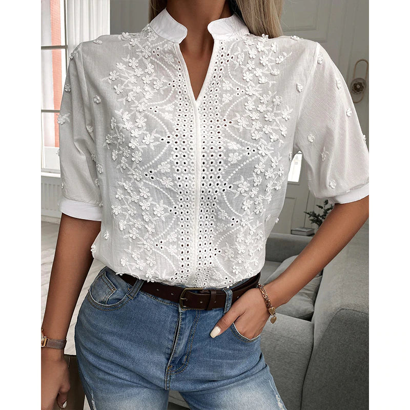Blouse with Lace Detail