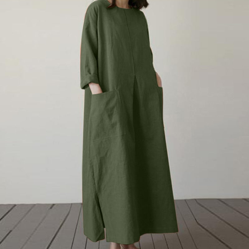 Izara - Cotton dress with pockets