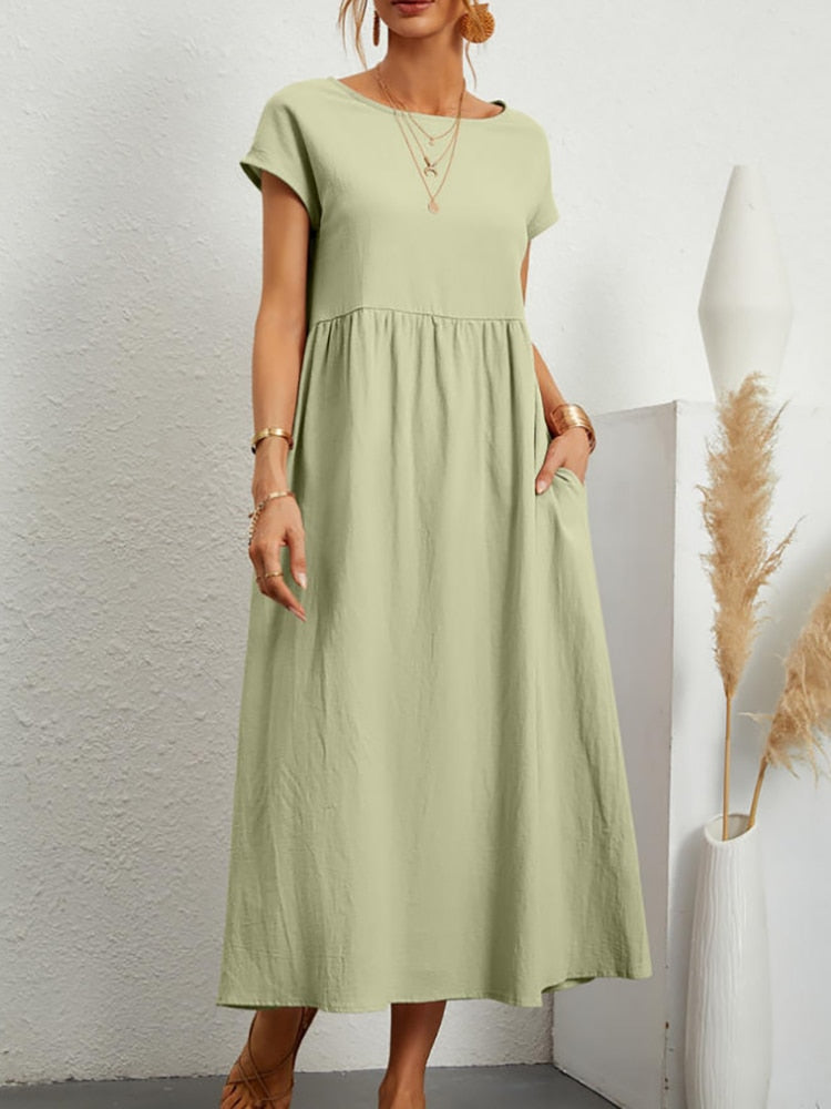 Vanessa - Timeless Cotton Linen Dress