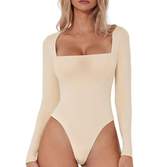 Eva - Sculpting bodysuit with elegant neckline