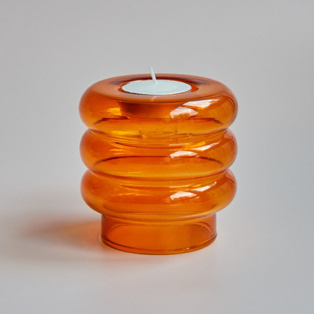 Glass Tealight and Candle Holder