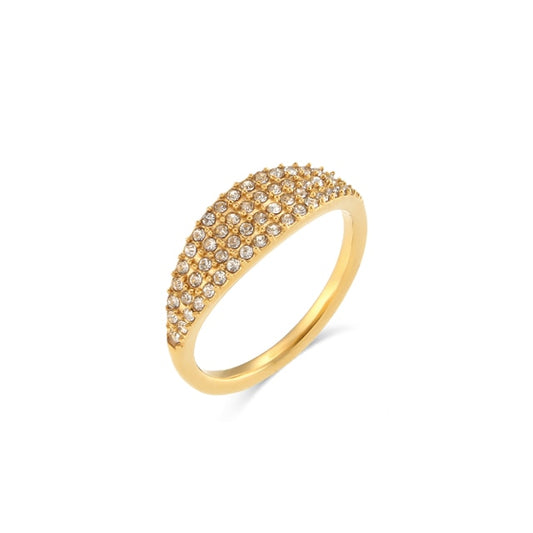Pavé Slim Signet Ring